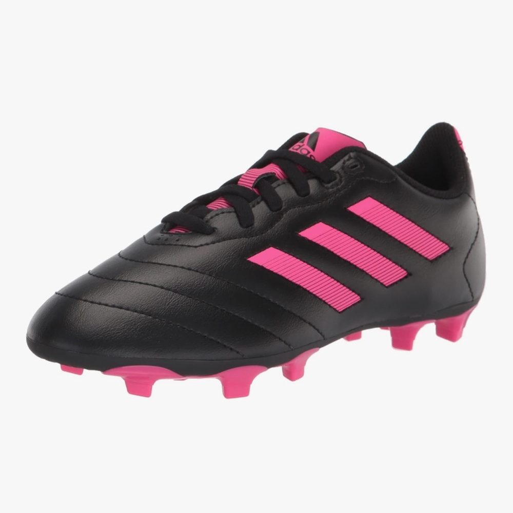 Adidas Kids' Black and Pink Soccer Cleats